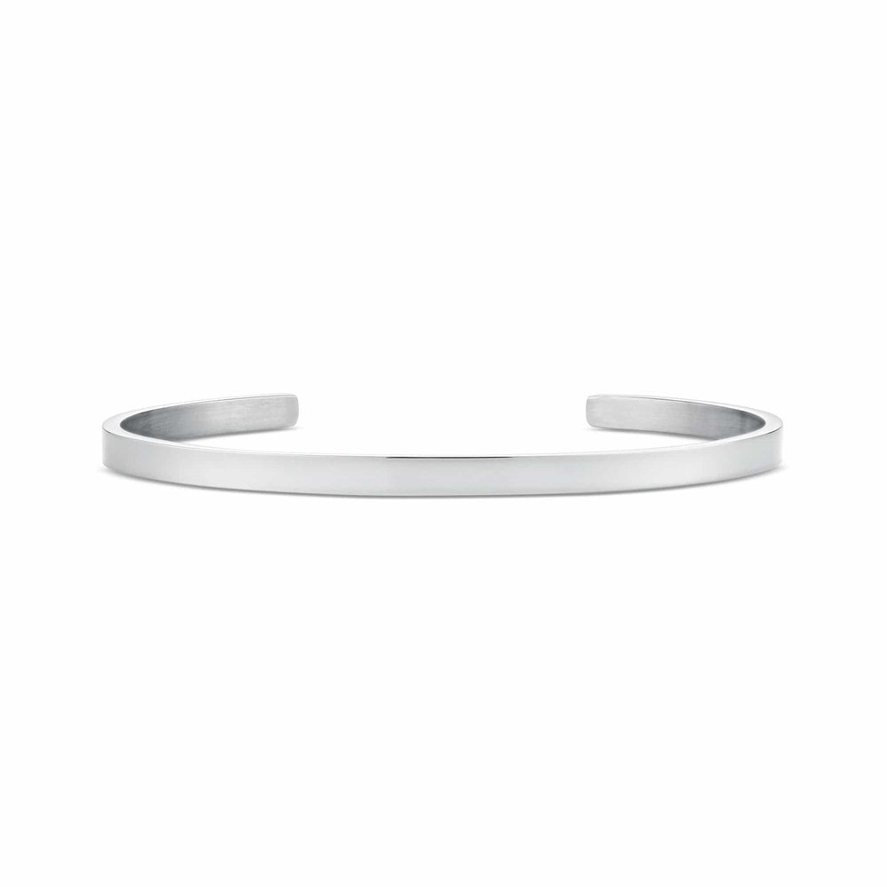 Bracelets Simple Metal Cuff Bracelet - Silver Orelia Jewellery