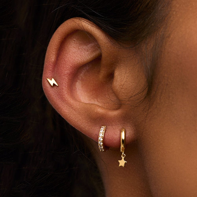 Ear Party Lightning & Star Ear Stacking Set - Gold Orelia Jewellery