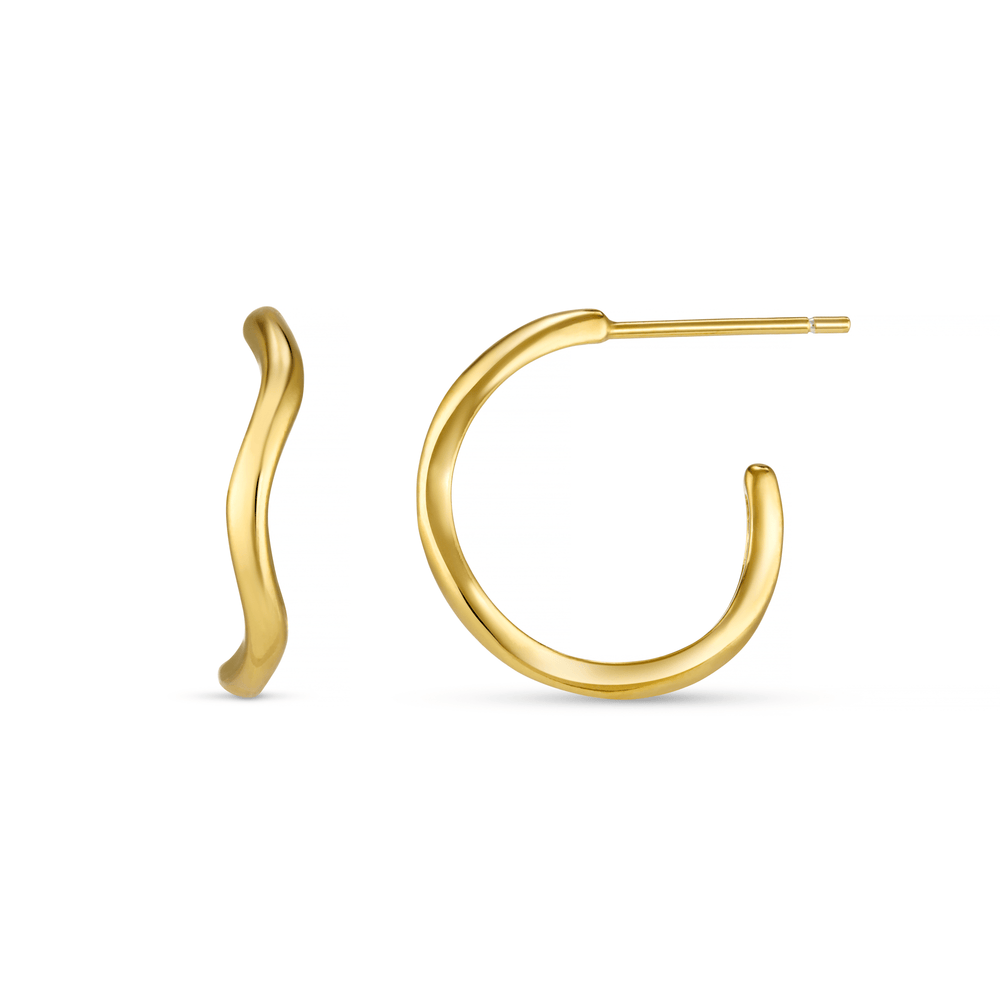 Huggie Hoops LUXE Organic Hoop Earrings Orelia Jewellery