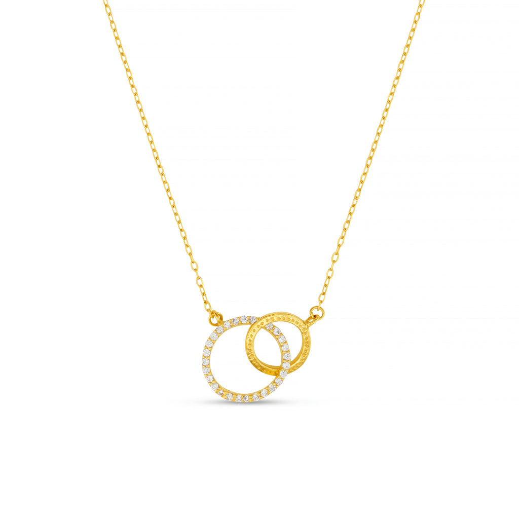 Gold Interlocking Open Circle Long Necklace Buy COACH Interlocking