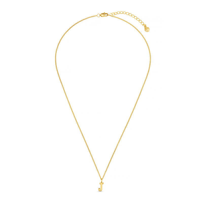Necklaces LUXE J Initial Necklace - Gold Orelia Jewellery