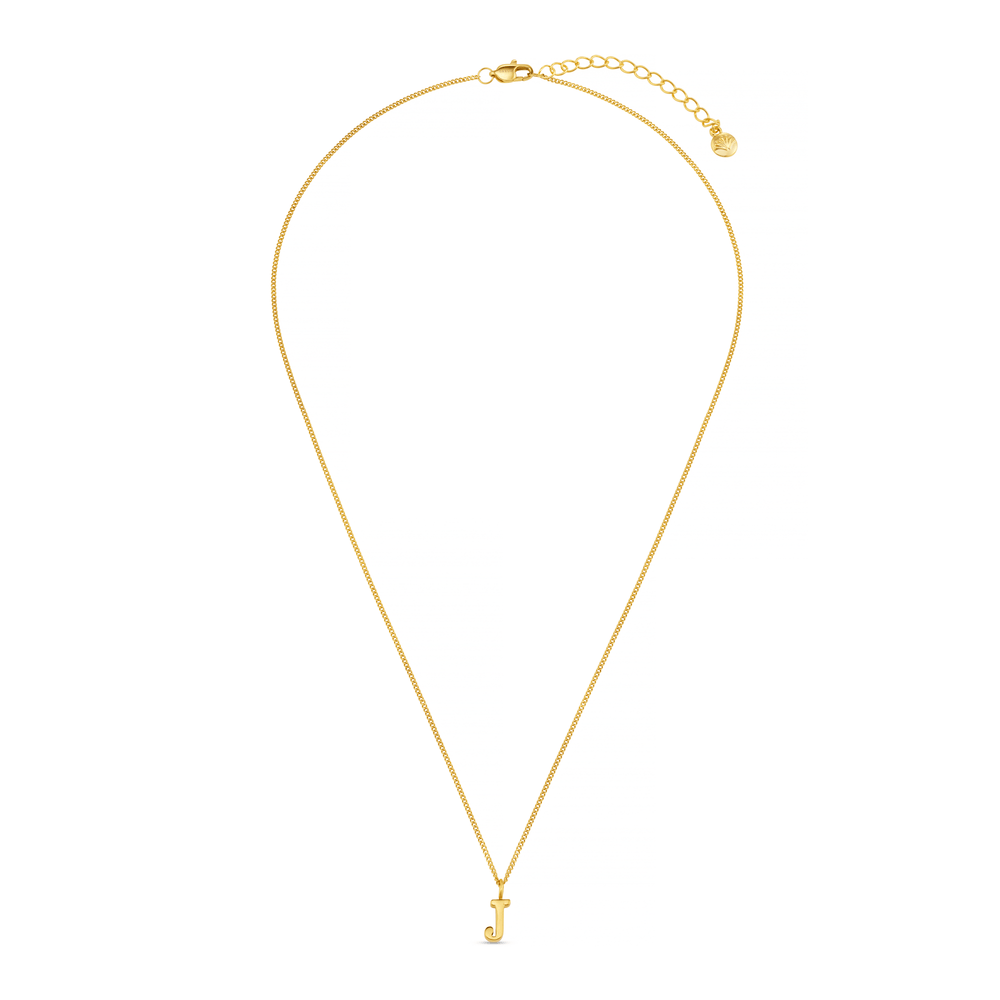 Necklaces LUXE J Initial Necklace - Gold Orelia Jewellery