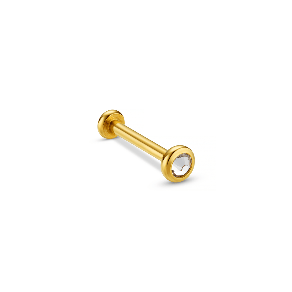 Piercings Crystal Labret Made With Swarovski® Crystal - Gold Orelia Jewellery