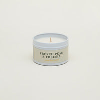 French Pear & Freesia Tin Candle