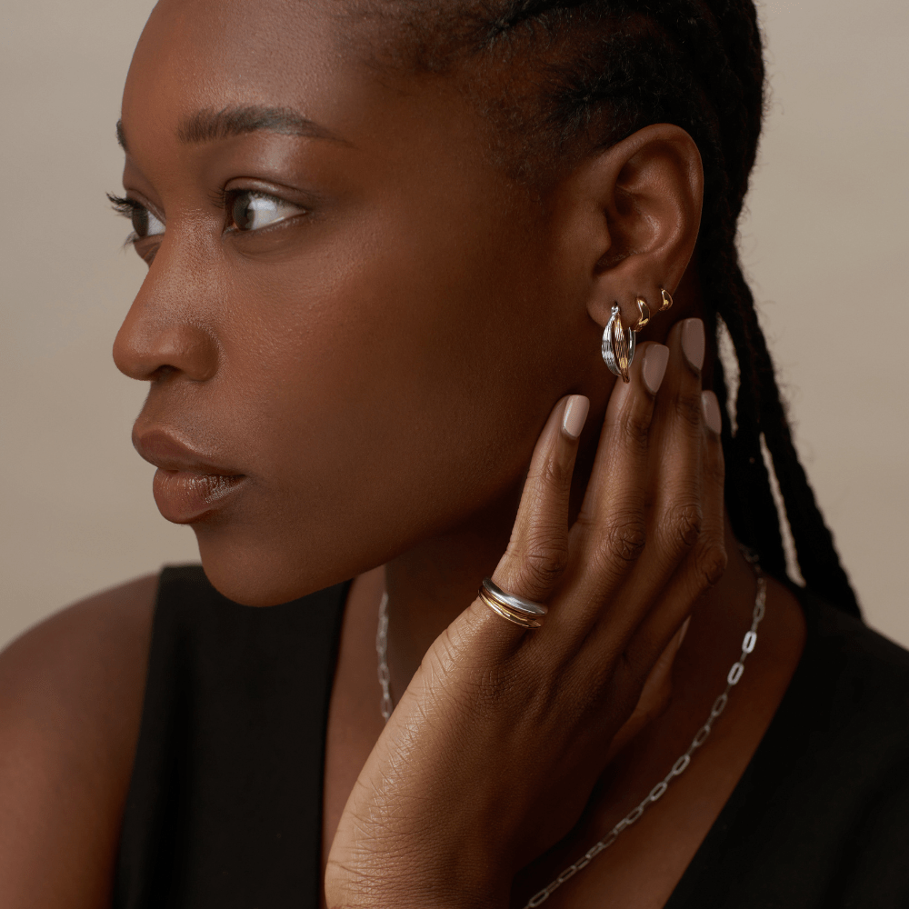 Rings Mixed Plate Domed Ring Pack Orelia Jewellery