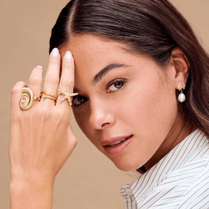 Rings Statement Embellished Starfish Ring Orelia Jewellery