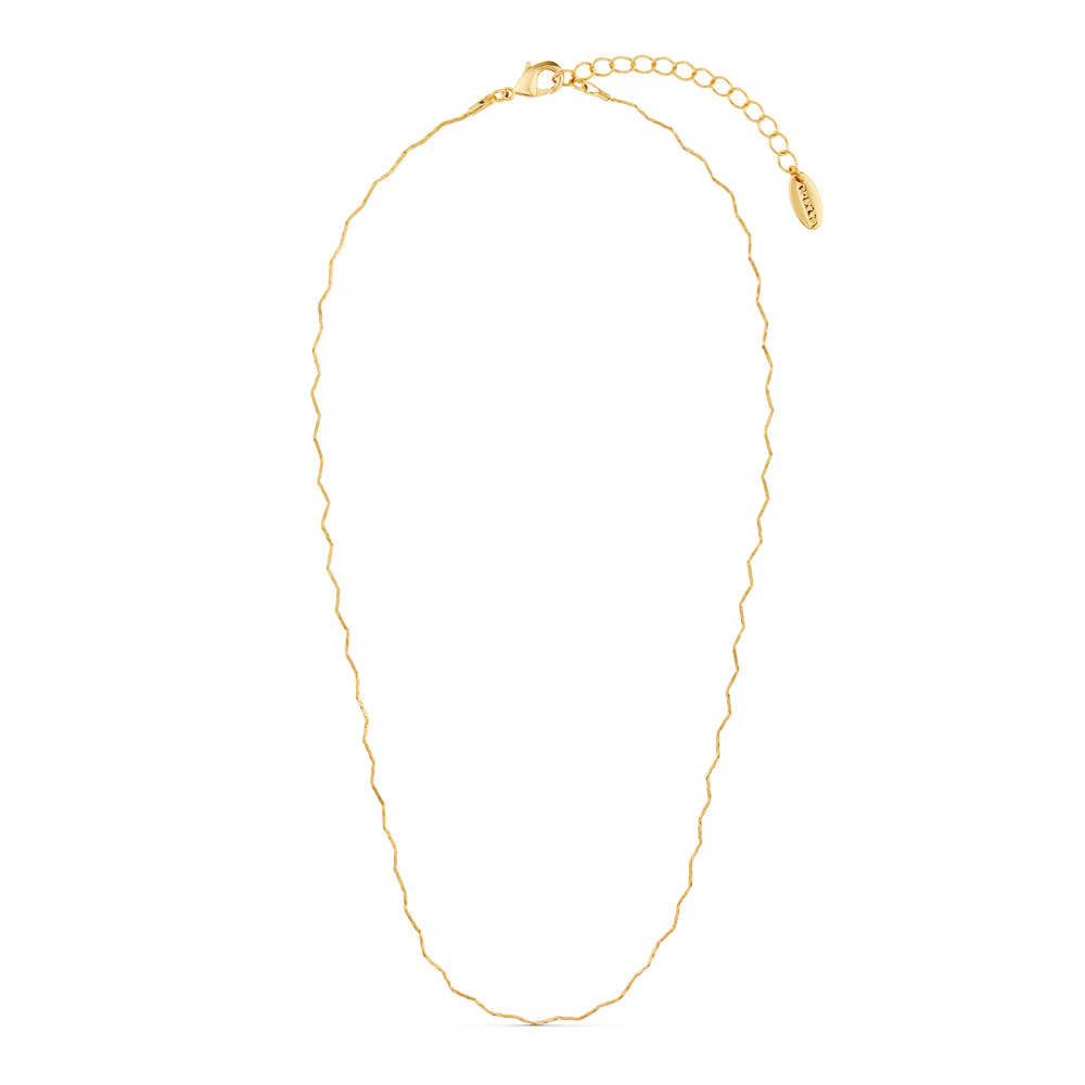 Short Necklaces Fine Wave Chain Necklace - Gold Orelia Jewellery