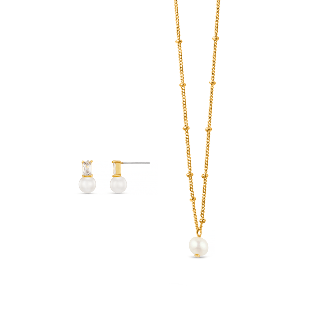 Style Sets Pearl Necklace & Stud Style Set Orelia Jewellery