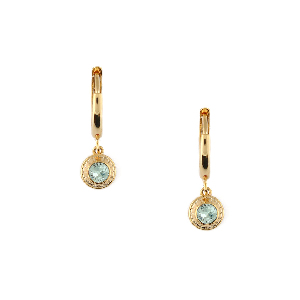 August Birthstone Huggie Hoop Earrings Made With Swarovski® Crystals