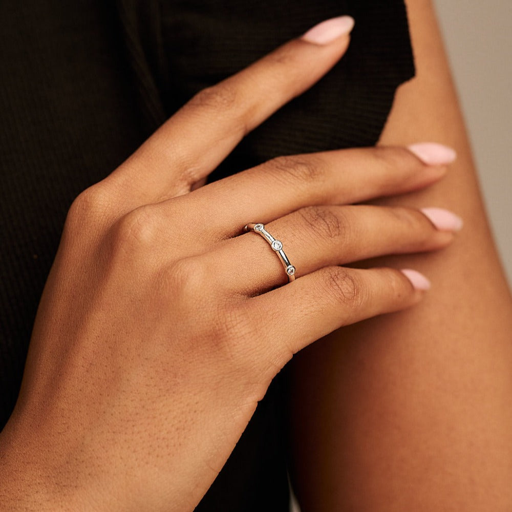 Silver hotsell crystal ring
