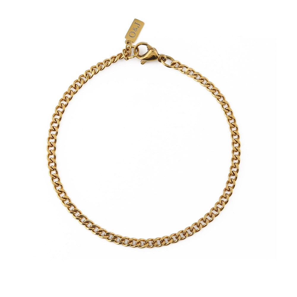 Bracelets Fine Curb Chain Bracelet - Gold Orelia Jewellery