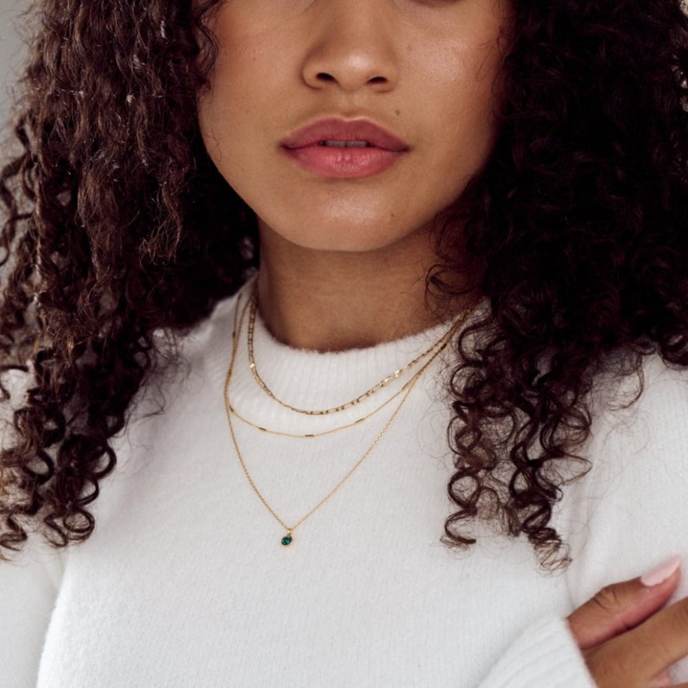 Layered Necklaces Emerald 3-Row Necklace Made With Swarovski® Crystals Orelia Jewellery