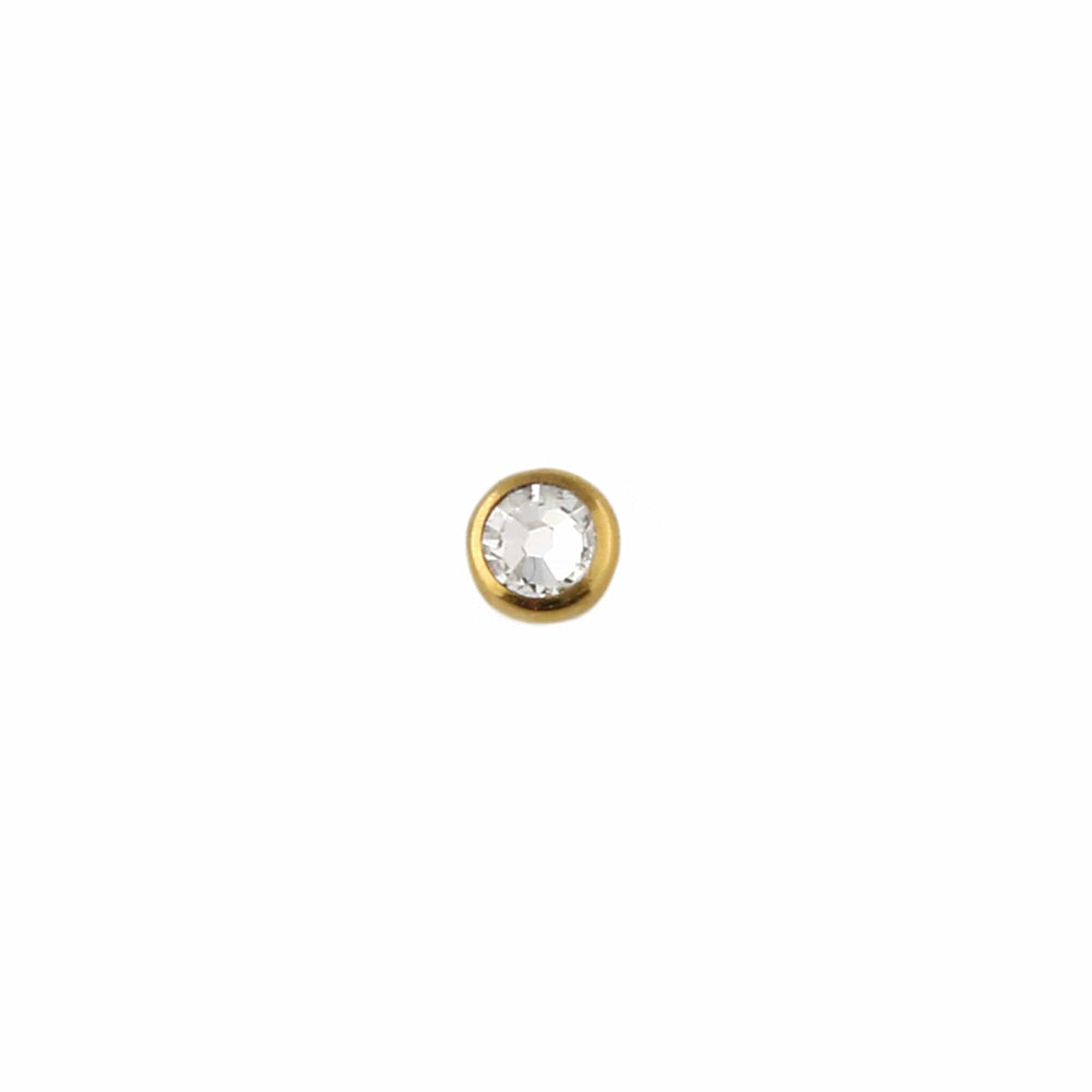 Piercings Crystal Labret Made With Swarovski® Crystal - Gold Orelia Jewellery