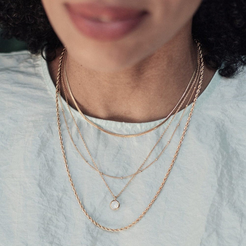 Short Necklaces White Opal Necklace Made With Swarovski® Crystals - Gold Orelia Jewellery