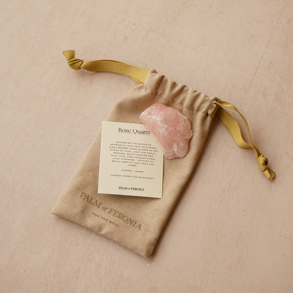 Raw Rose Quartz Crystal - Orelia London