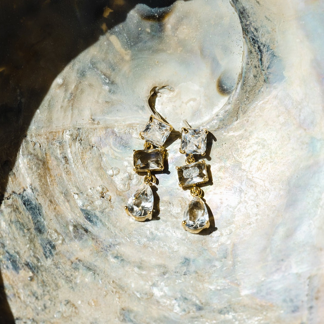 Mixed stone earrings deals