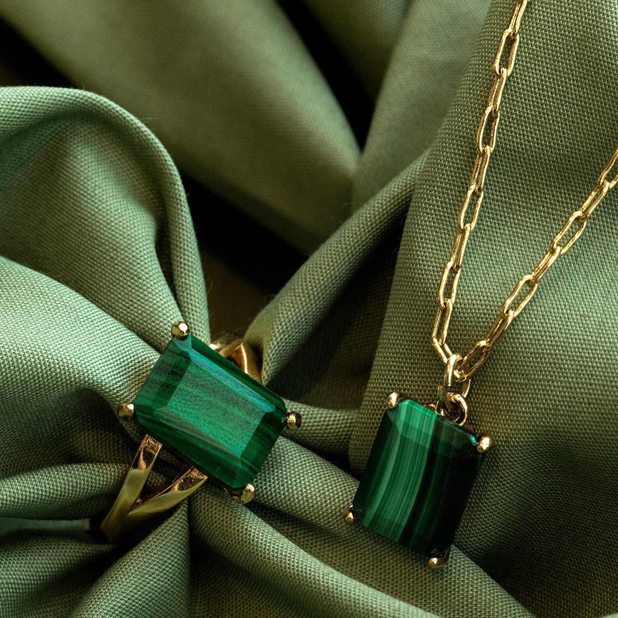 Malachite Necklace – Coquelicot By Komal