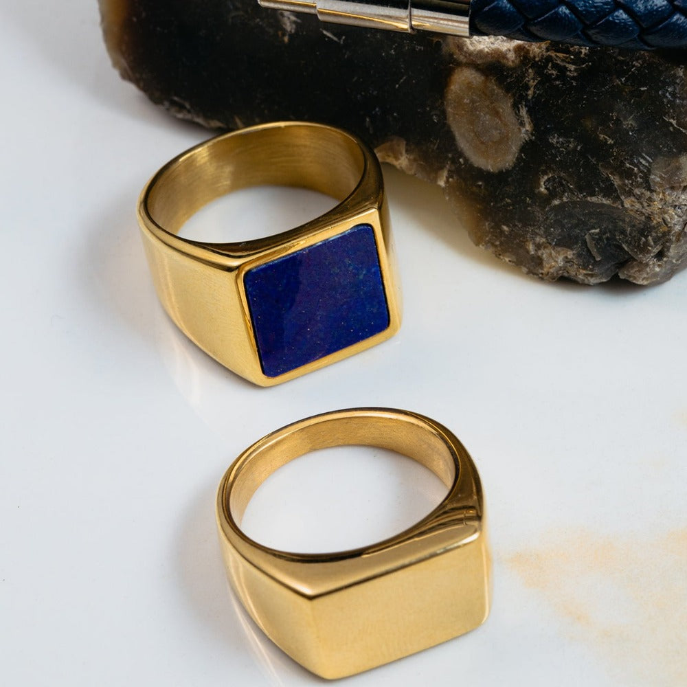 Mens lapis signet ring hotsell