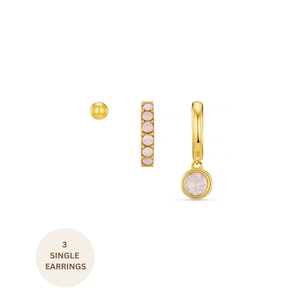 Rose Water Ear Stacking Set Made With Swarovski® Crystals