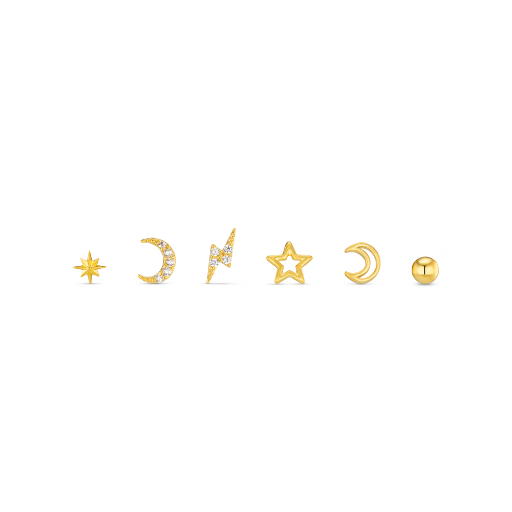 Celestial Stud Pack Ear Party - Gold