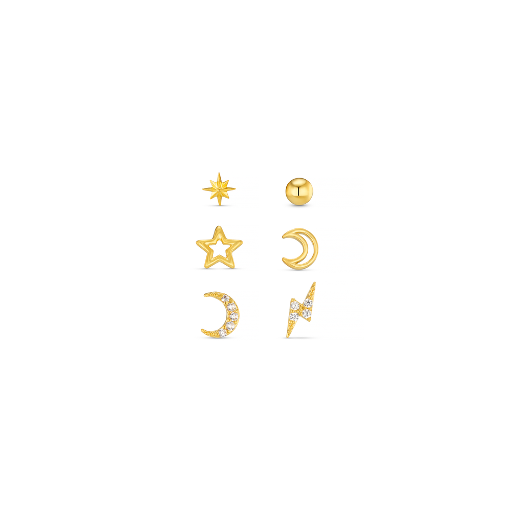 Celestial Stud Pack Ear Party - Gold