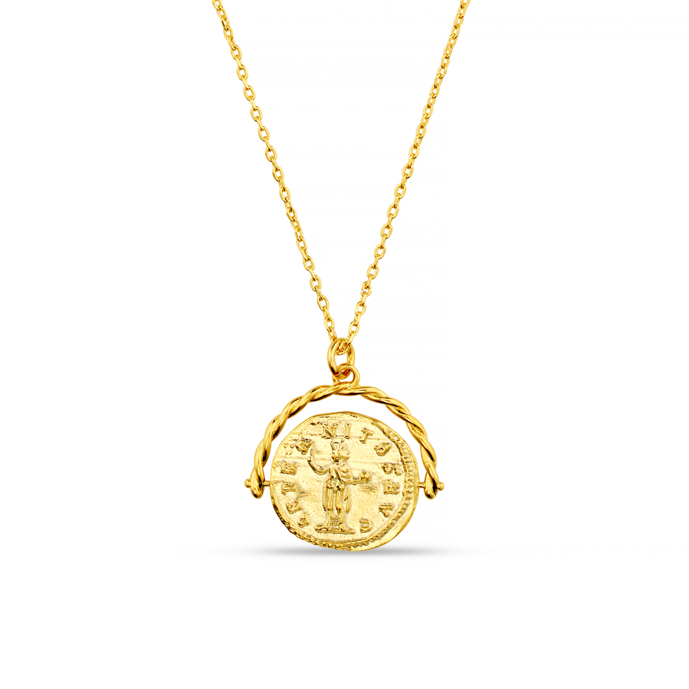 Coin Spinner Necklace - Gold