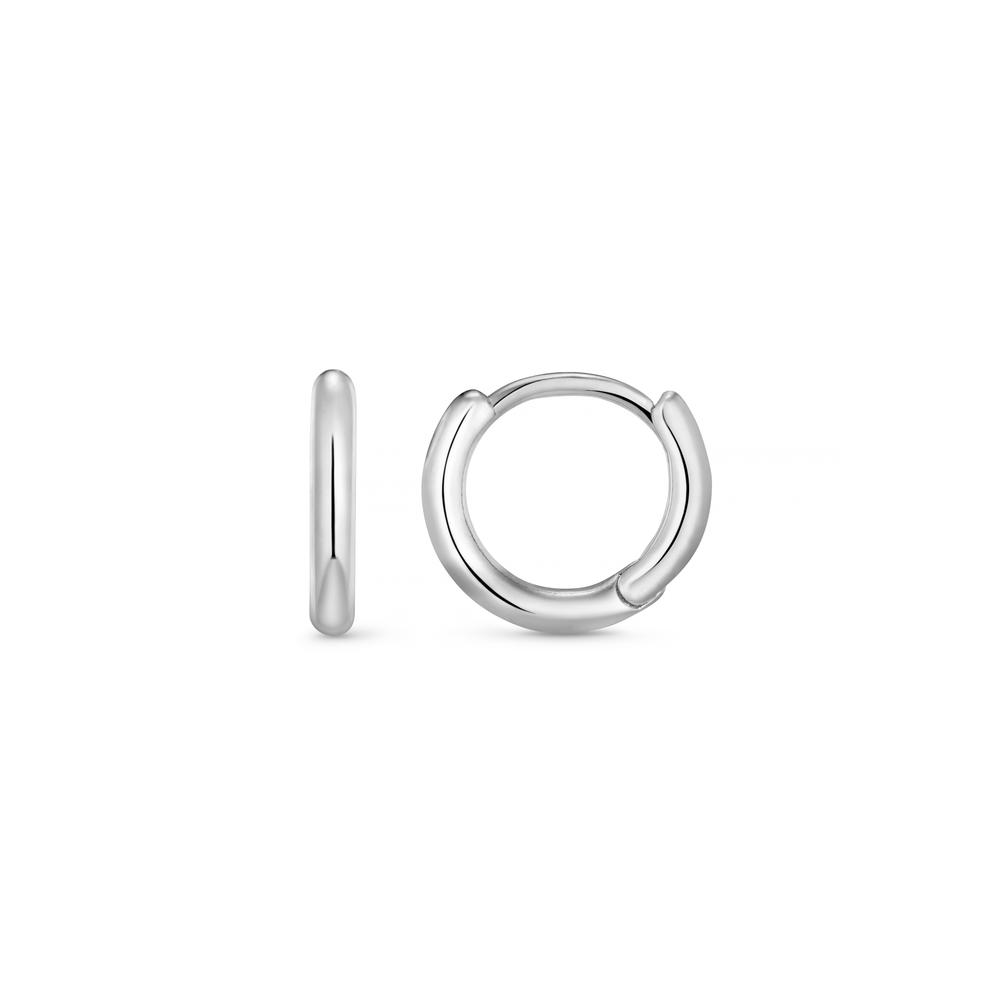 Mini Micro Hoop Earrings -  Silver