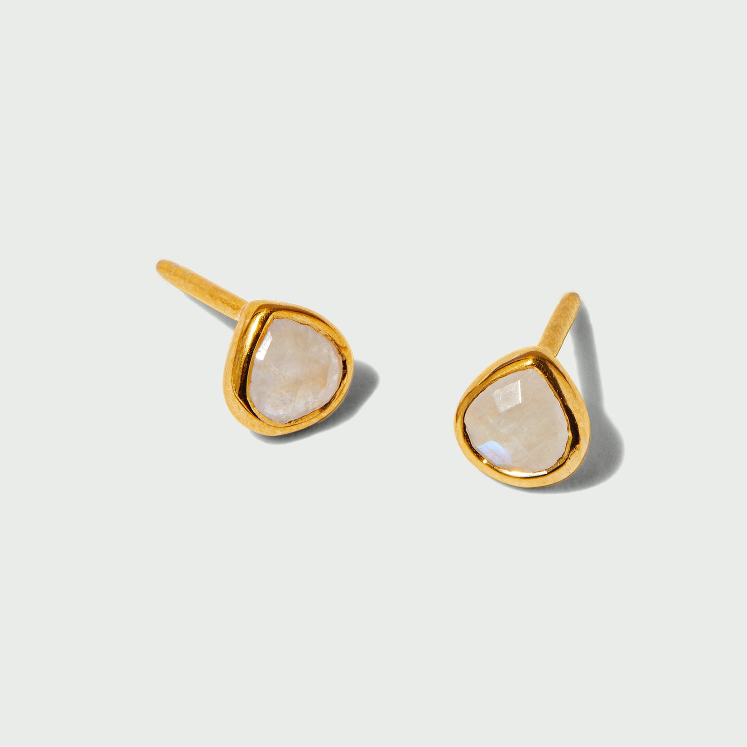 LUXE Moonstone Semi Precious Stud Earrings