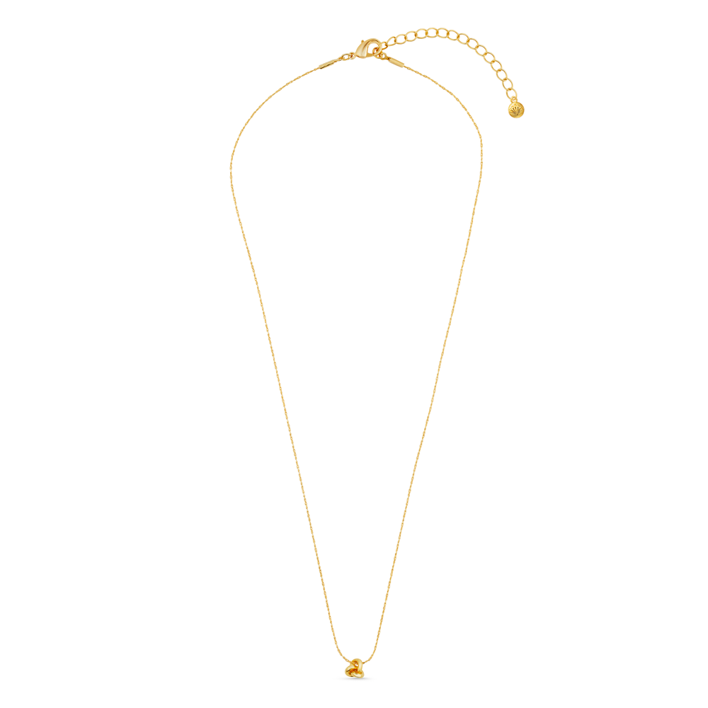 Mini Knot Fine Collar Necklace - Gold - Orelia London