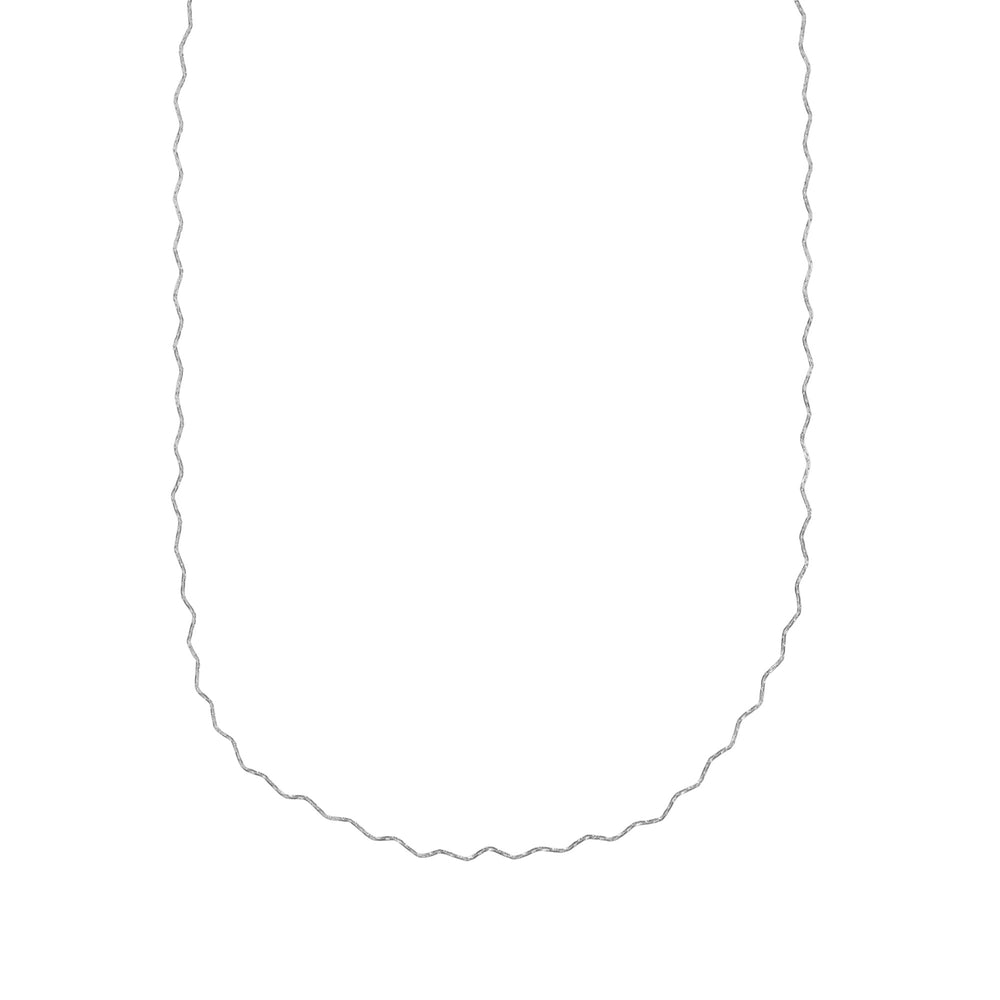 Fine Wave Chain Necklace - Silver - Orelia London