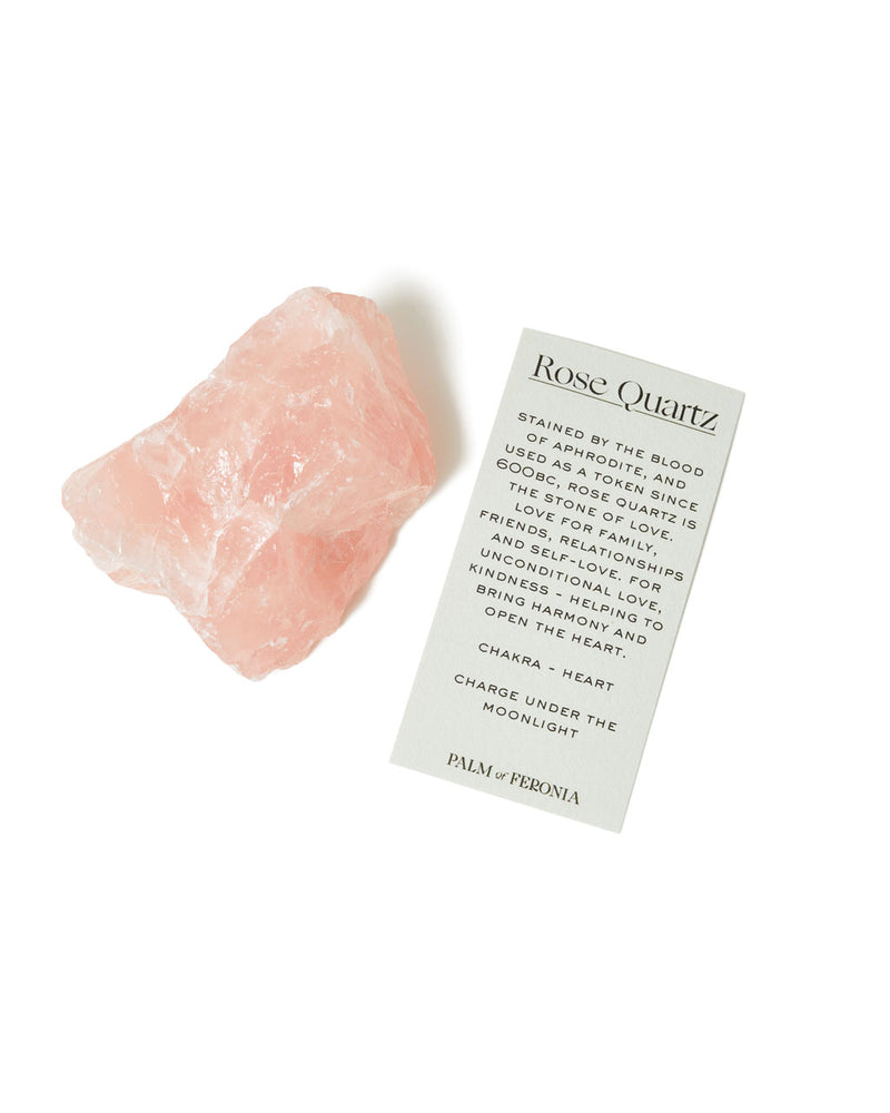 Raw Rose Quartz Crystal - Orelia London