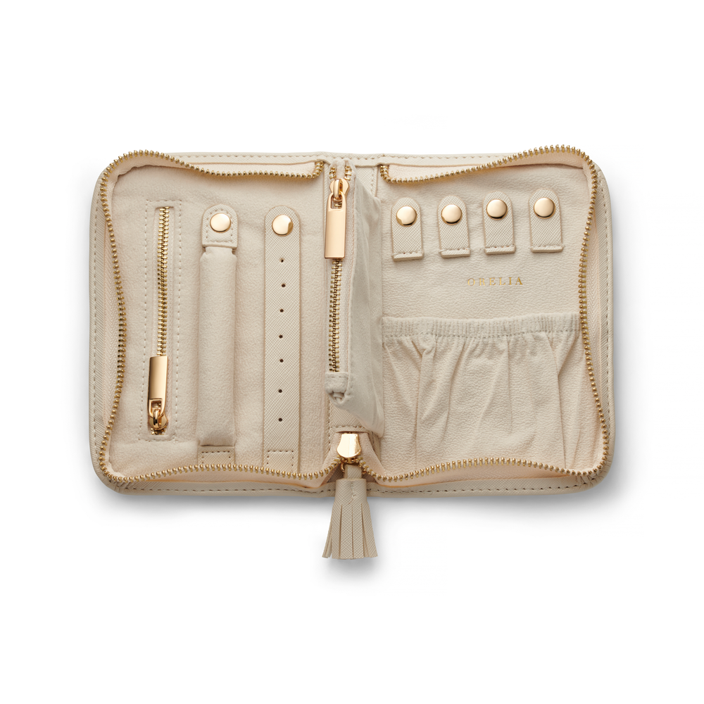 Cream Jewellery Travel Wallet