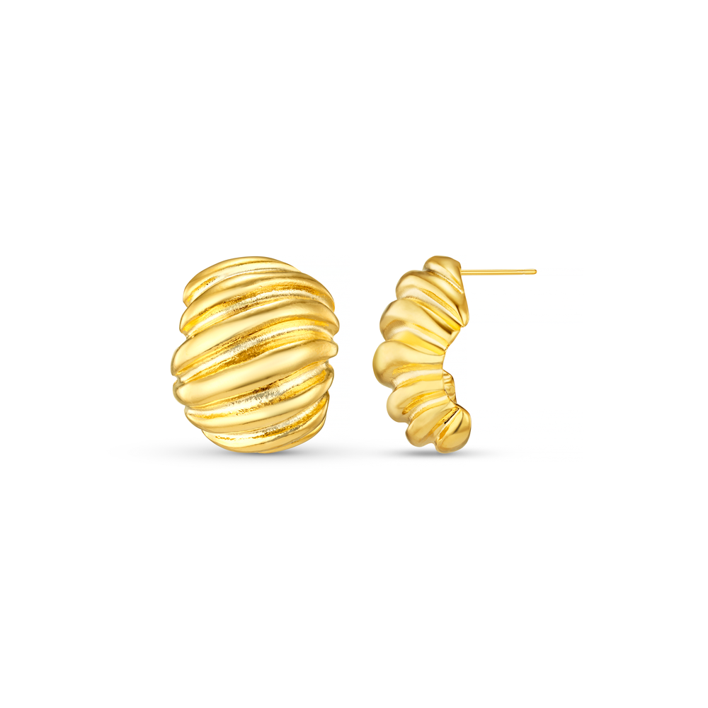 Textured Domed Statement Stud Earrings