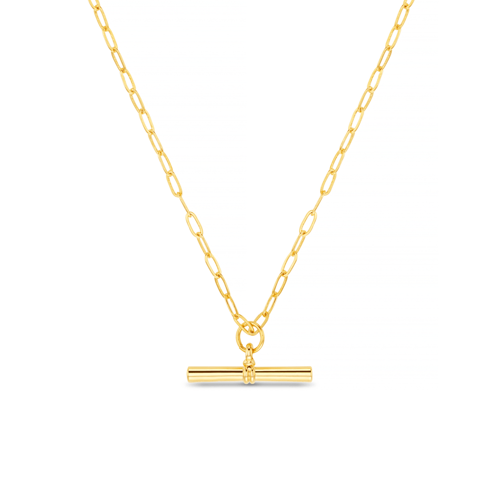 Chunky T-Bar Mid Length Necklace