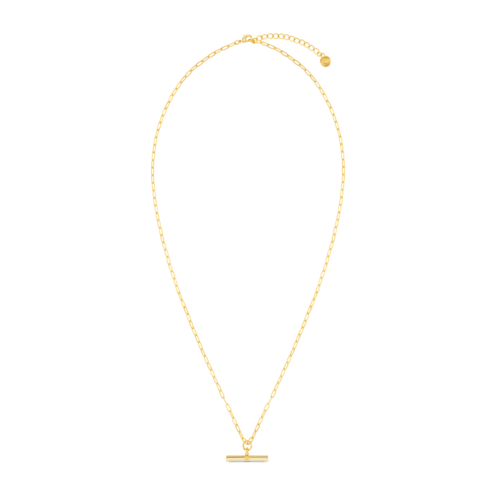 Chunky T-Bar Mid Length Necklace