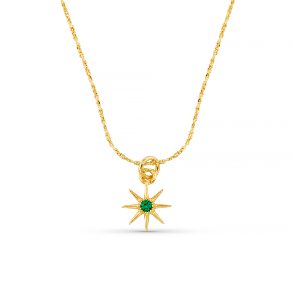 May Birthstone Emerald Necklace