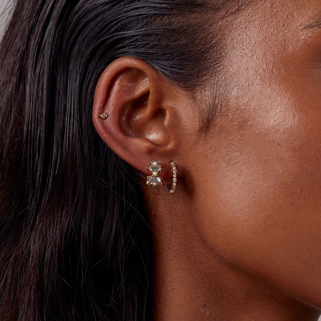 Baguette earrings shop