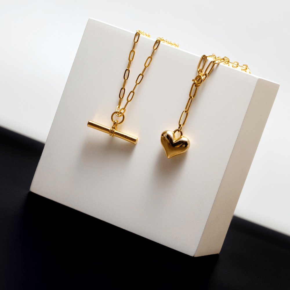 Chunky T-Bar Mid Length Necklace