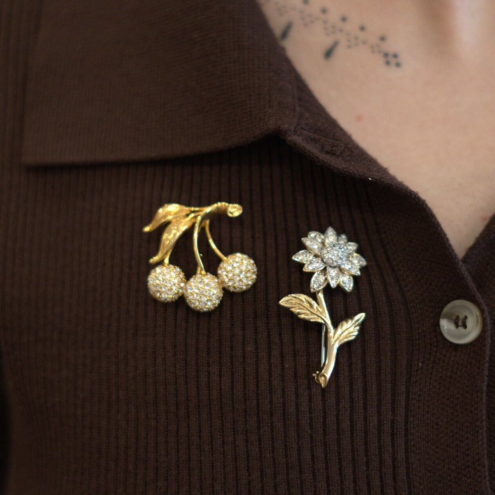 Accessories Other Default Vintage Cherry Crystal Brooch Orelia Jewellery