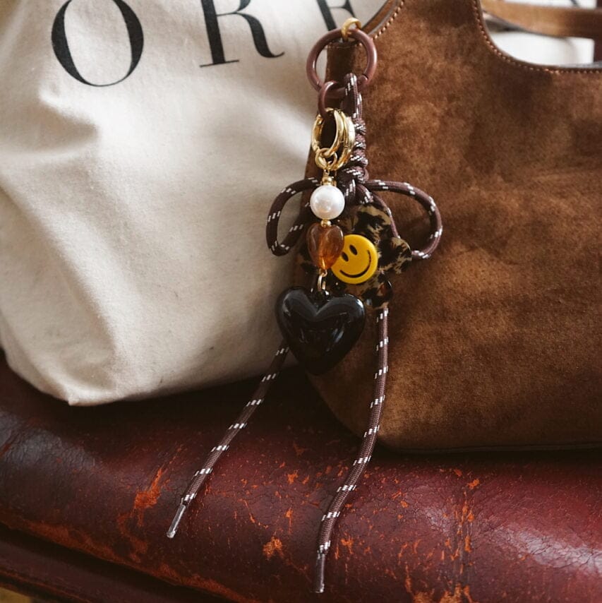 Accessories Other ONE Brown Cord Bow Bag Charm Orelia Jewellery
