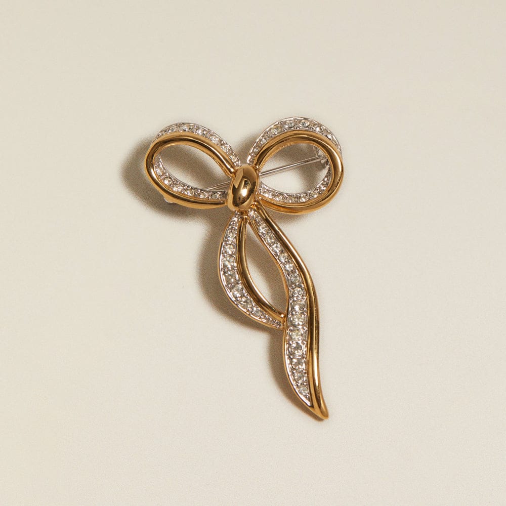 Accessories Other ONE Vintage Crystal Ribbon Bow Brooch Orelia Jewellery