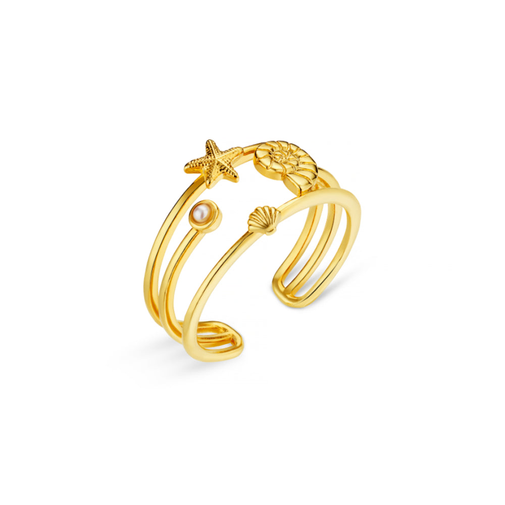 Adjustable Ring Default Coastal Open Caged Adjustable Ring Orelia Jewellery