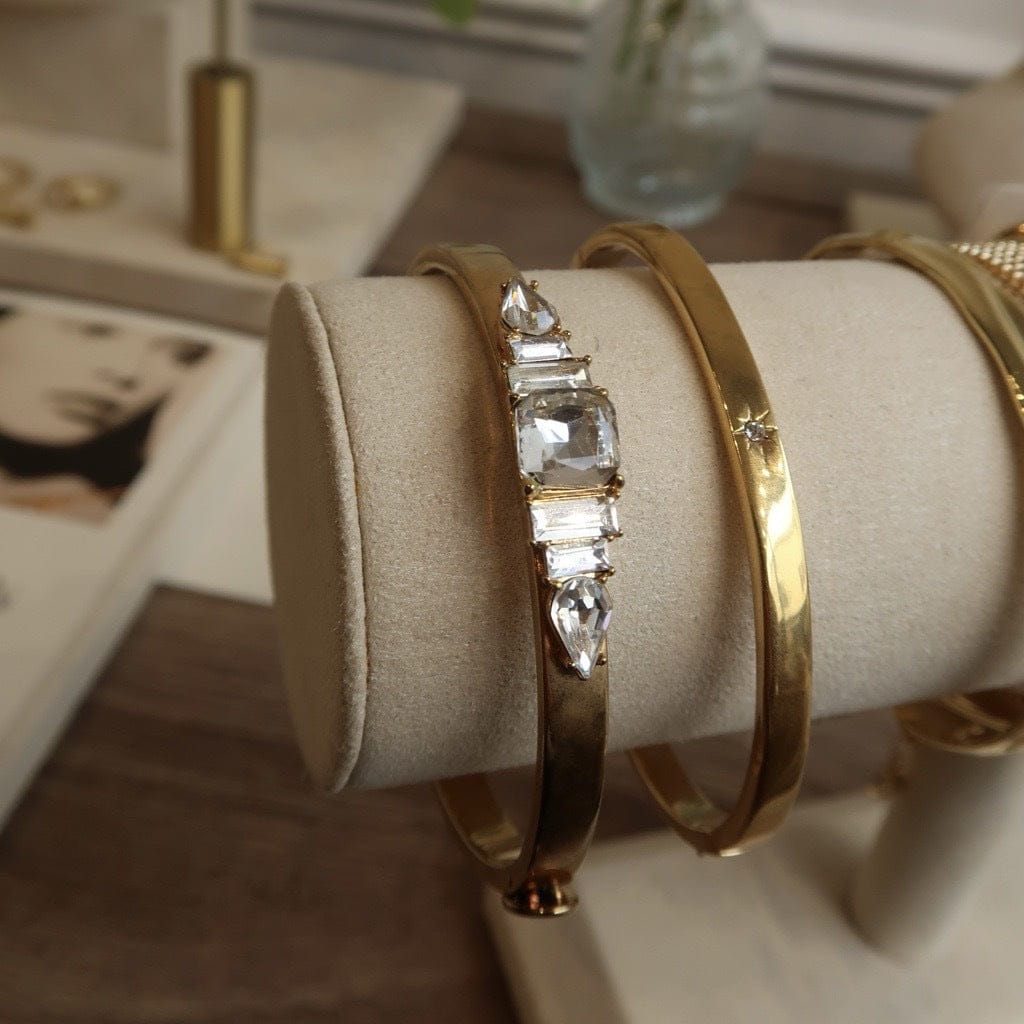 Bangle Default Vintage Crystal Hinged Bangle Orelia Jewellery