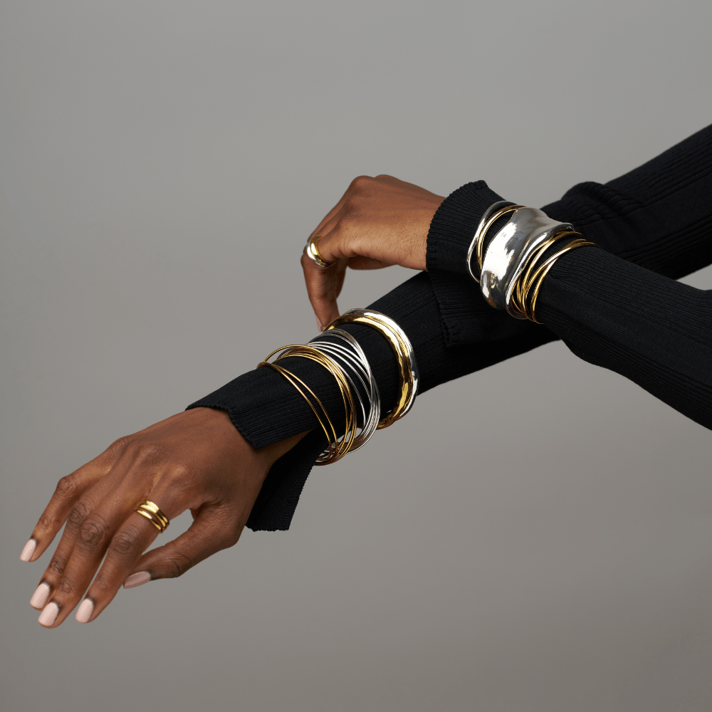 Bangle Fine Multi Interlocking Bangles Orelia Jewellery