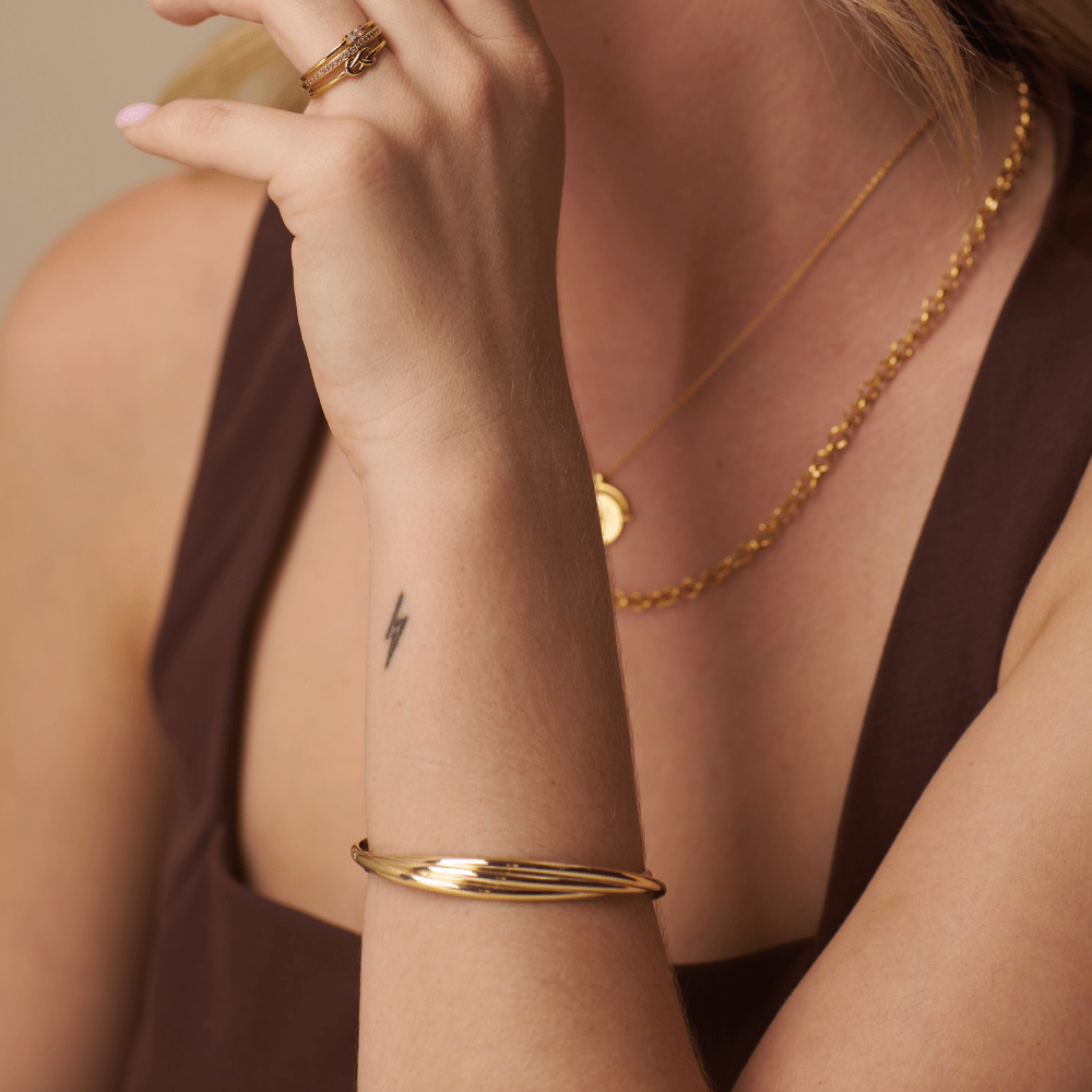 Bangle Interlocking Open Bangle Orelia Jewellery