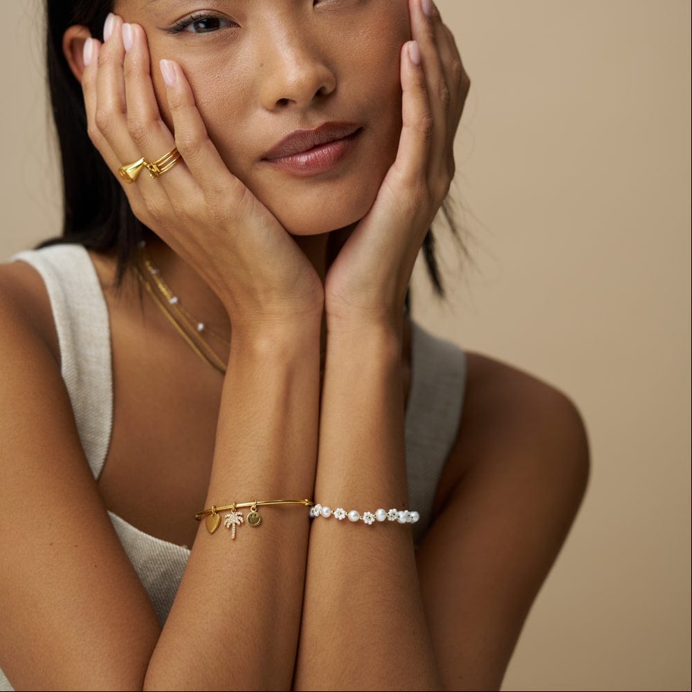 Bangle ONE Eclectic Mixed Charm Open Bangle Orelia Jewellery