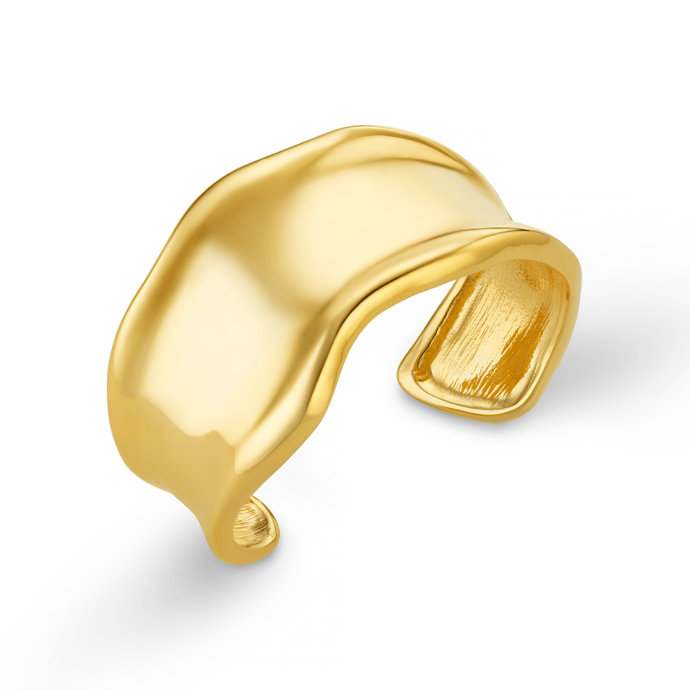 Bangle Statement Organic Molten Metal Cuff Orelia Jewellery