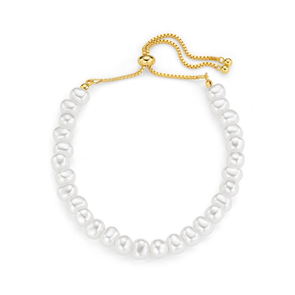 Beaded Bracelet ONE Pearl Slider Bracelet Orelia Jewellery