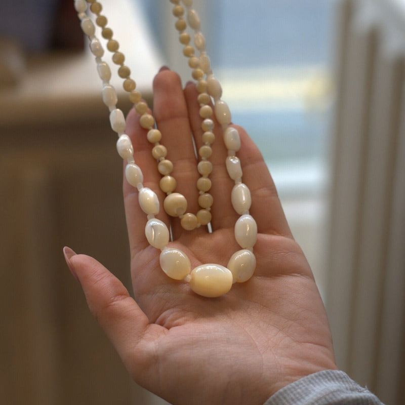 Beaded Necklace Default Vintage Mother Of Pearl Gradient Beaded Necklace Orelia Jewellery