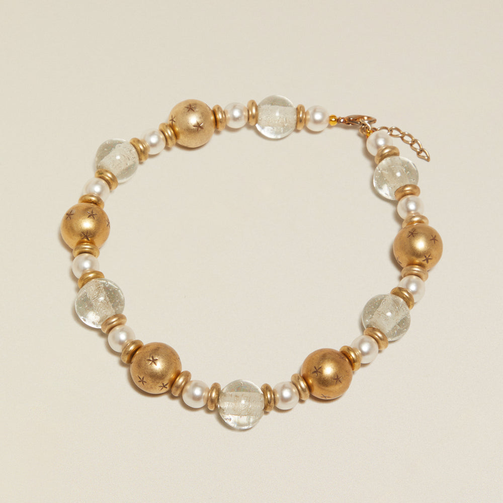 Beaded Necklace ONE Vintage Mixed Pearl & Bead Necklace Orelia Jewellery